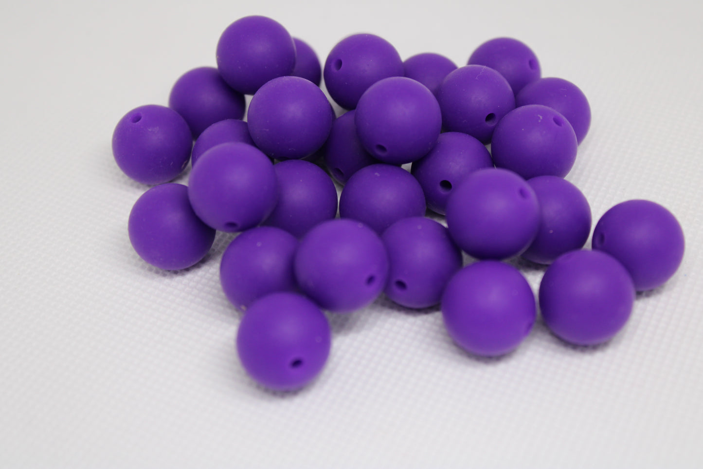 30 Count 15mm Silicone Bead Grape Purple