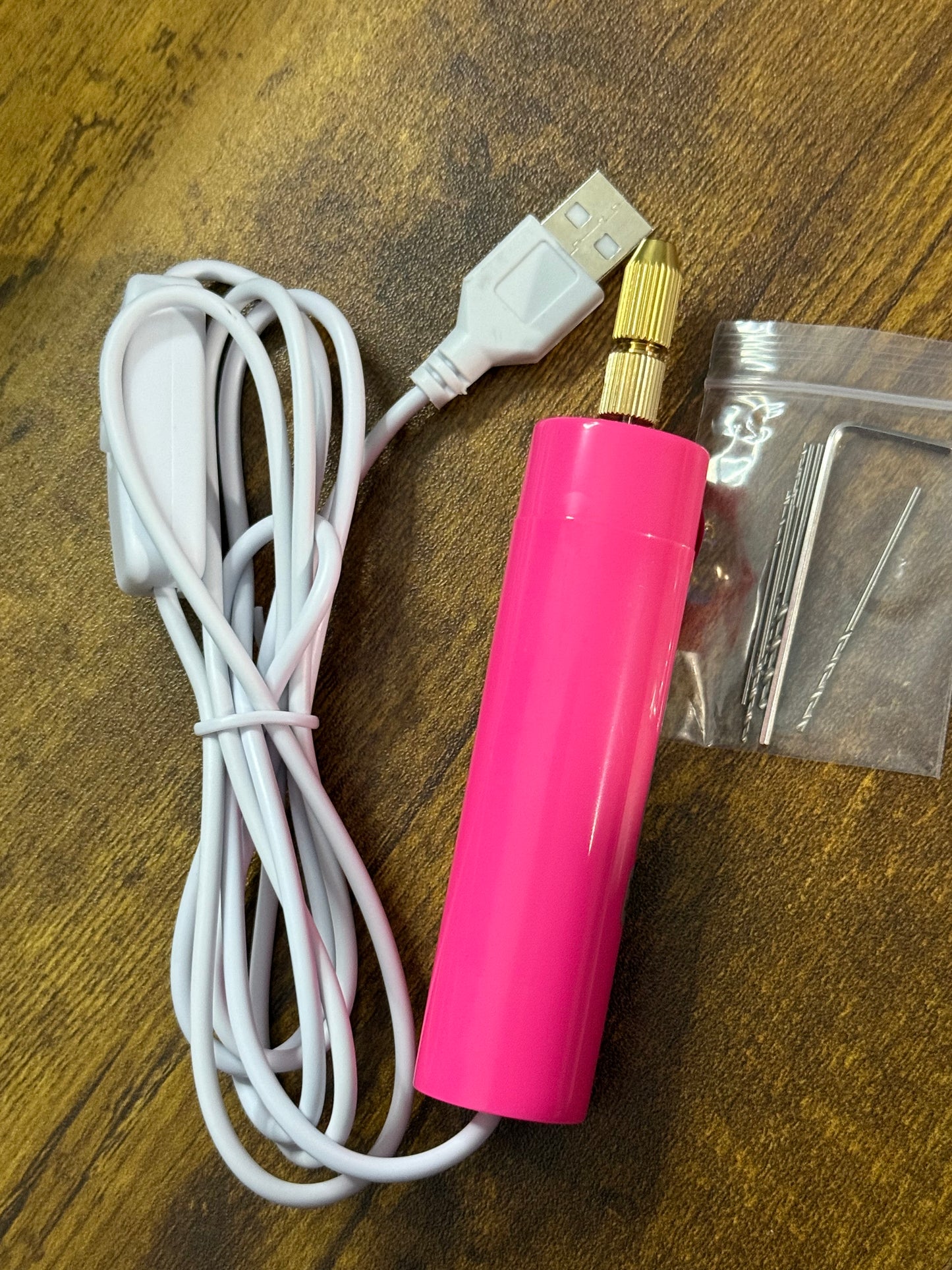 USB Electric Mini Drill for Beads – Precision Craft Drill with Bits | Jewelry, Silicone Beads, Resin & DIY Craft Tool