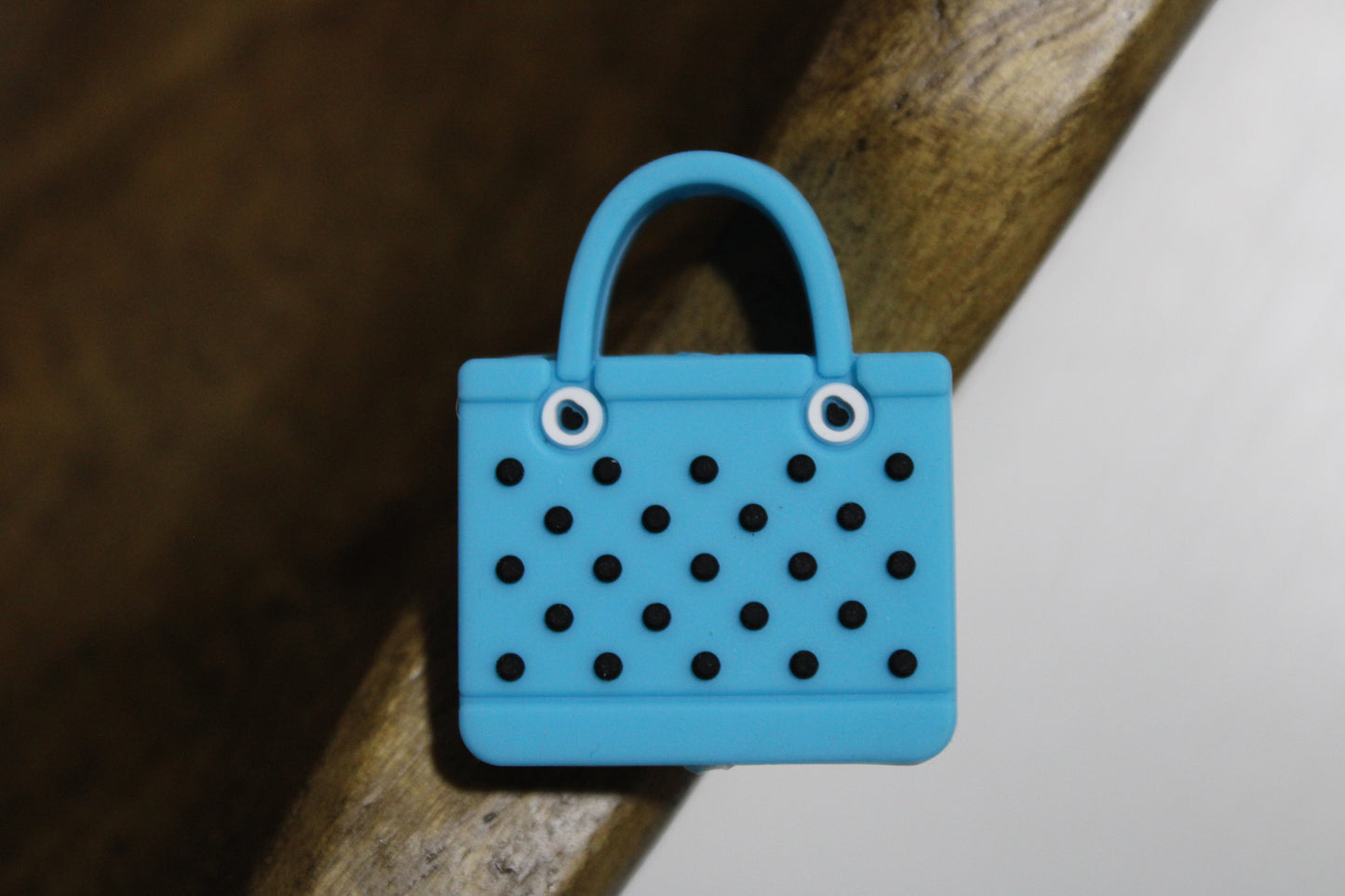 Bag Silicone Focal Bead Pink White Blue Or Purple