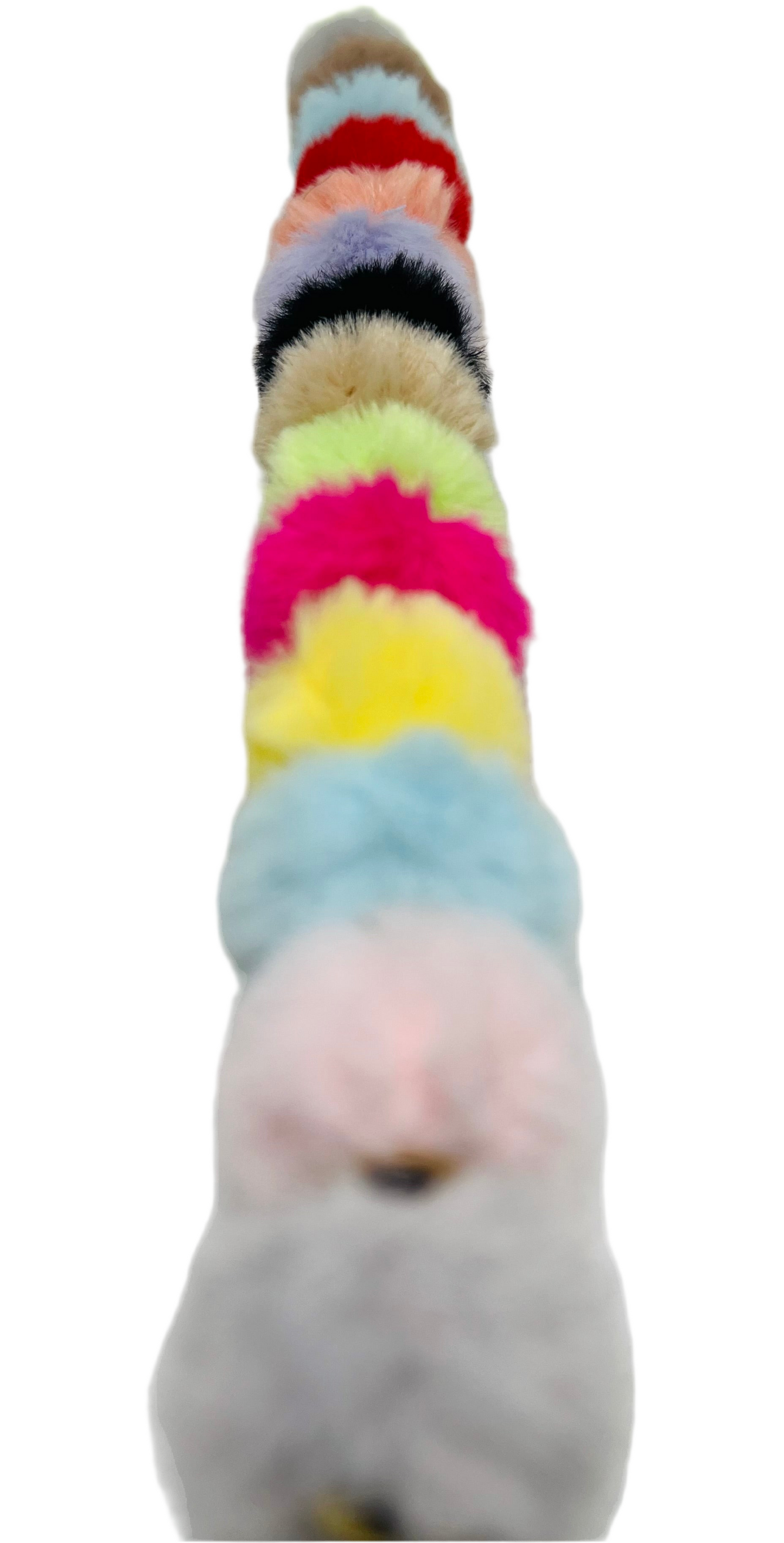 15 Count Wide Mouth Multicolor Fuzzy Spacer Bead Mix