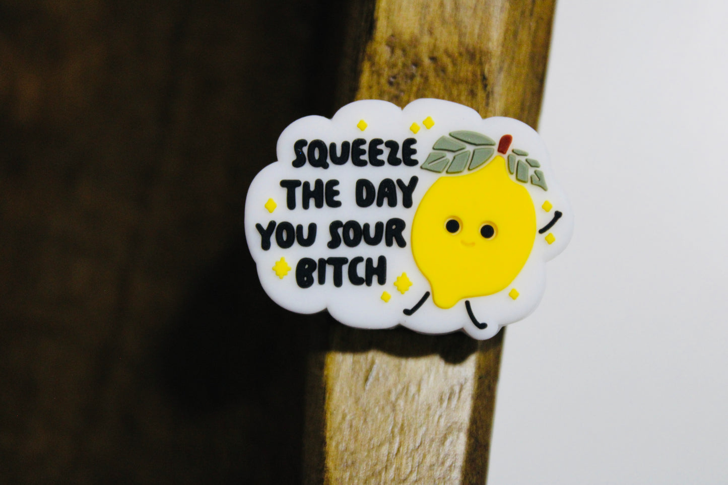 Squeeze The Day Lemon Silicone Focal Bead