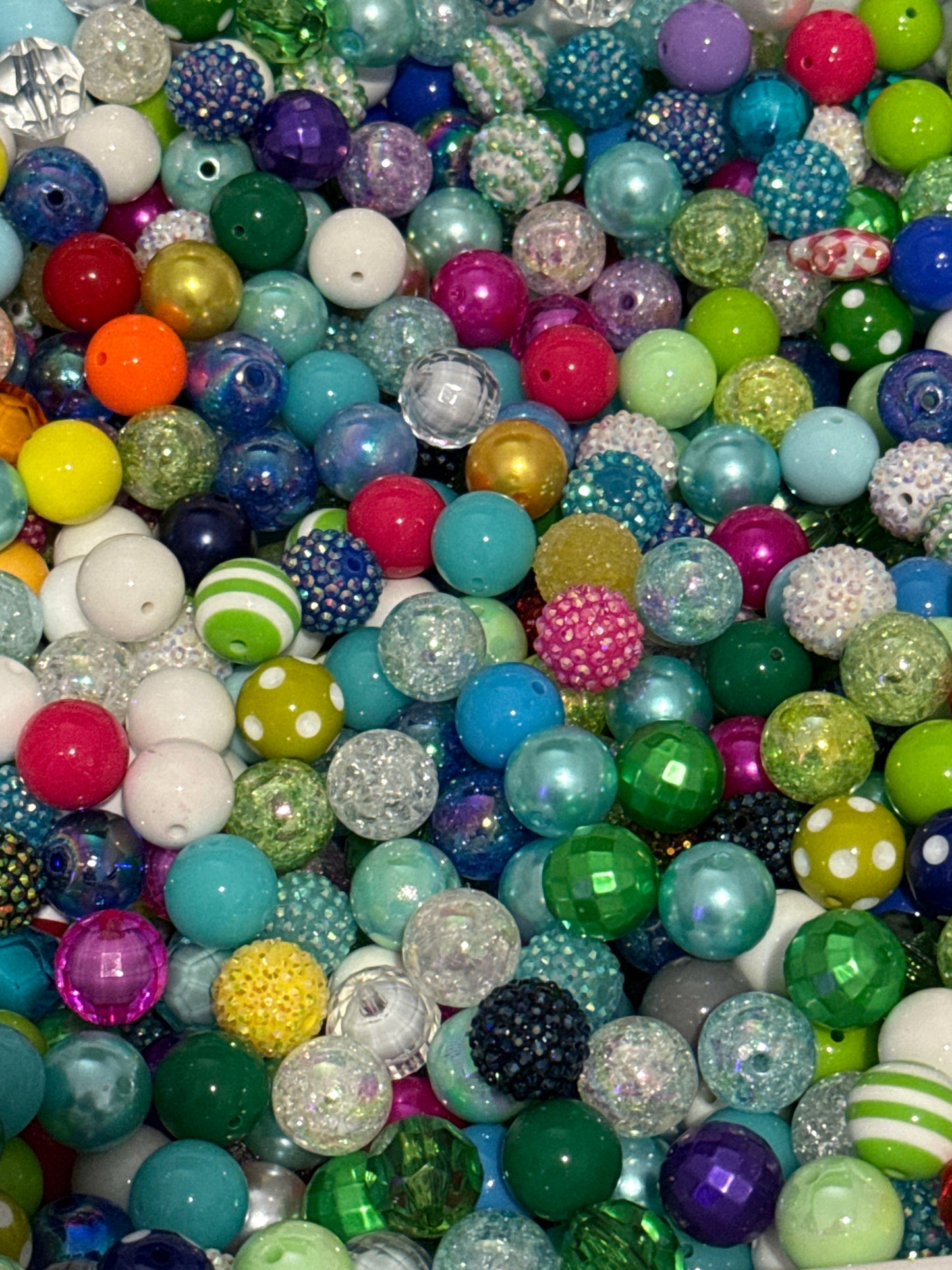 Bead Mix Scoop Rhinestone Pattern Solid Pearl Gems Pen Beading Jewelry Making Keychain Making