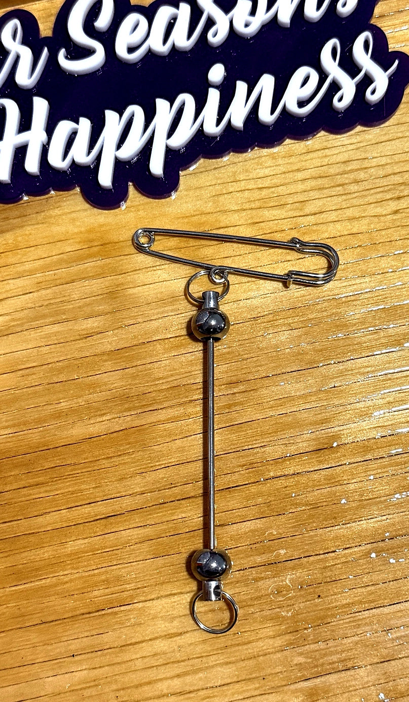Beadable Safety Pin Brooches | Customizable Beaded Pins for Jackets, Bags, Hats & DIY Accessories
