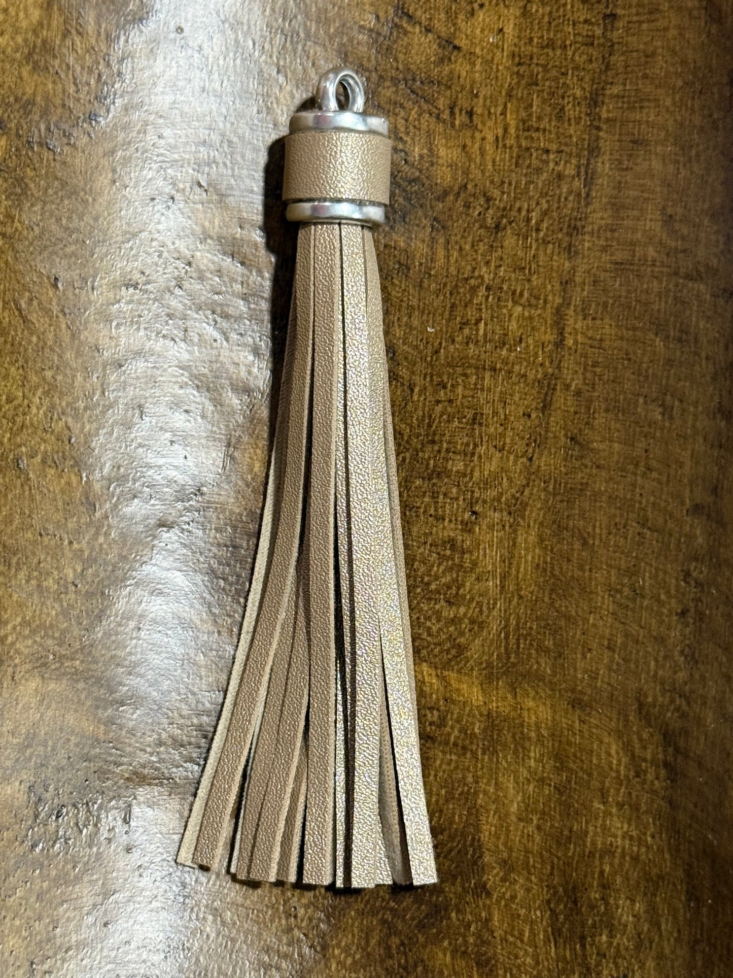 Four Inch Tassel Car Charm Lanyard White Black Multi-Color