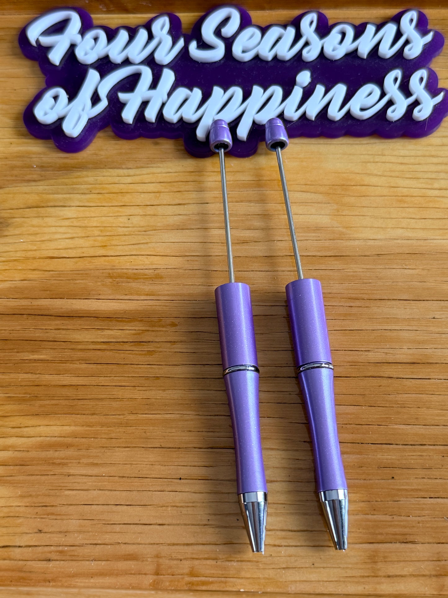 Create Happiness Purple Beadable Pens – DIY Beaded Pen Bases for Silicone Beads | Four Seasons of Happiness