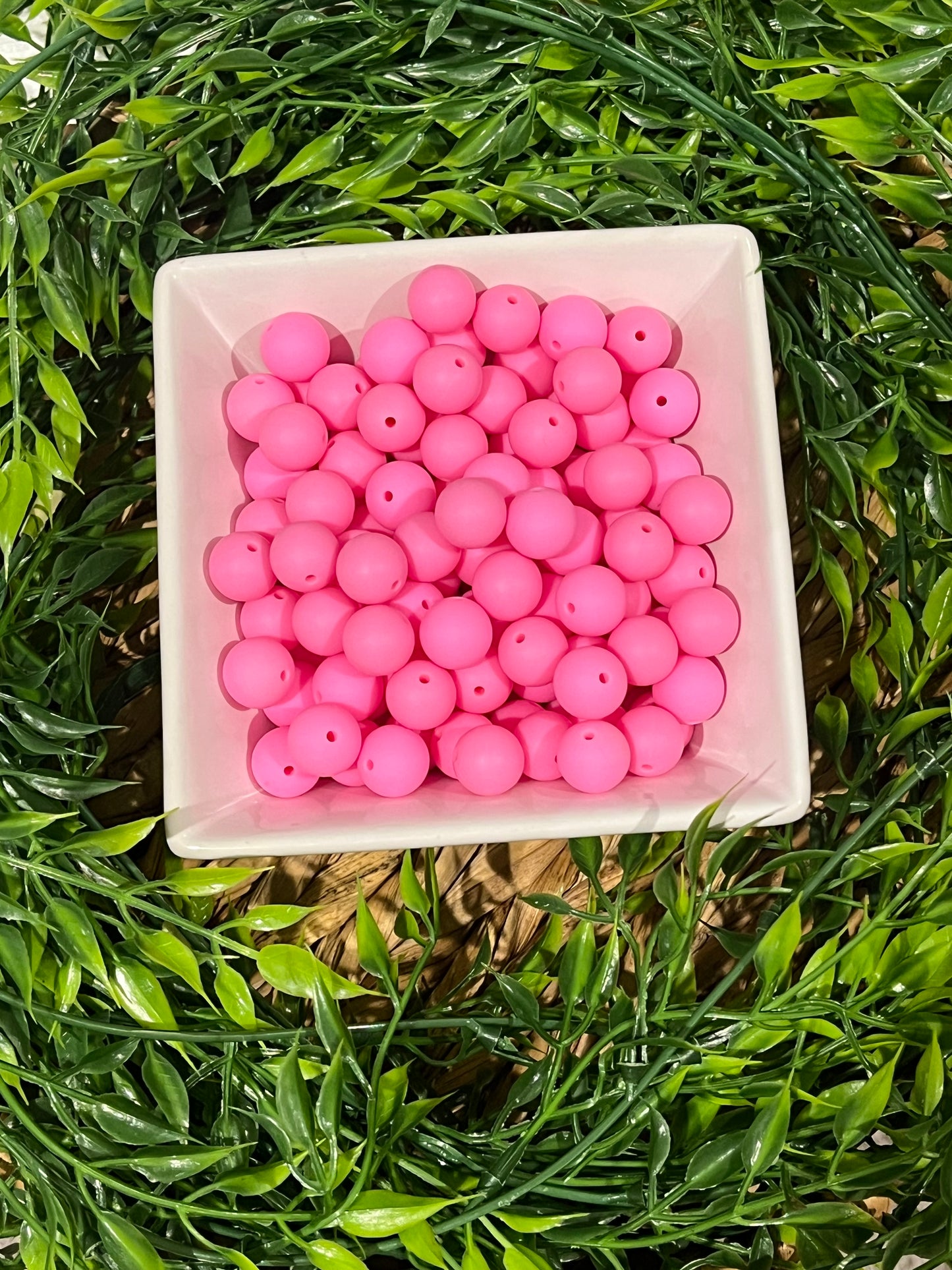 Silicone 15mm Pink Bead