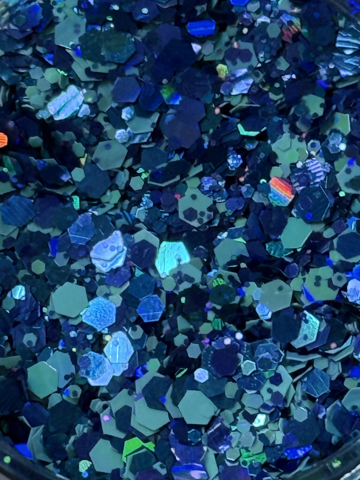 Ocean After Dark – Chunky & Fine Glitter Mix | Deep Blue, Teal & Midnight Sparkle | 0.5 oz