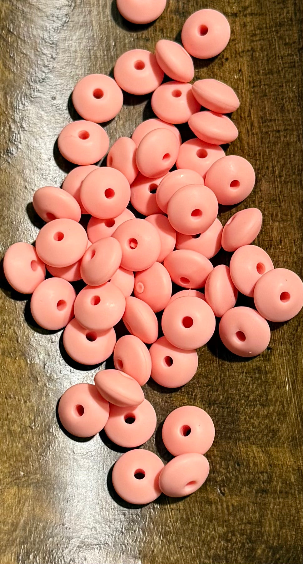 50 Count 12mm Lentil Silicone Spacer Bead