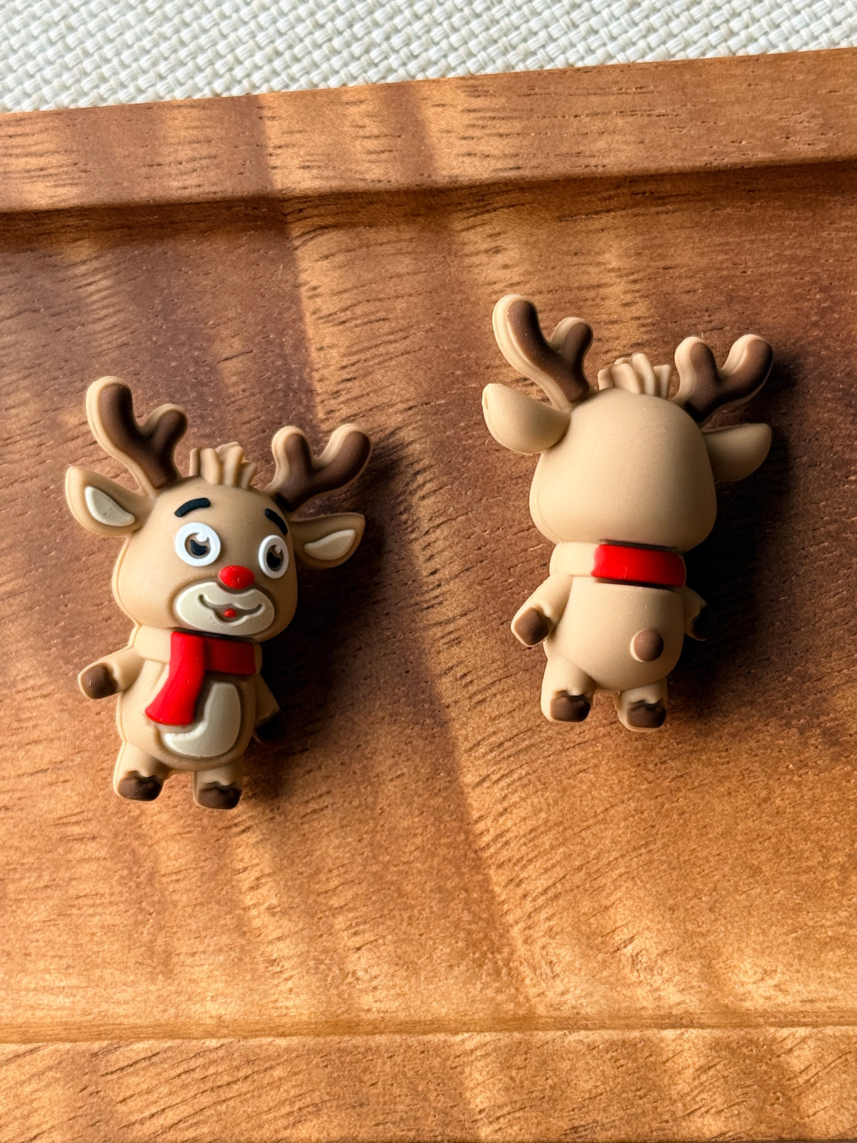 Christmas Reindeer 3D Silicone Focal Bead | Holiday Craft Supplies
