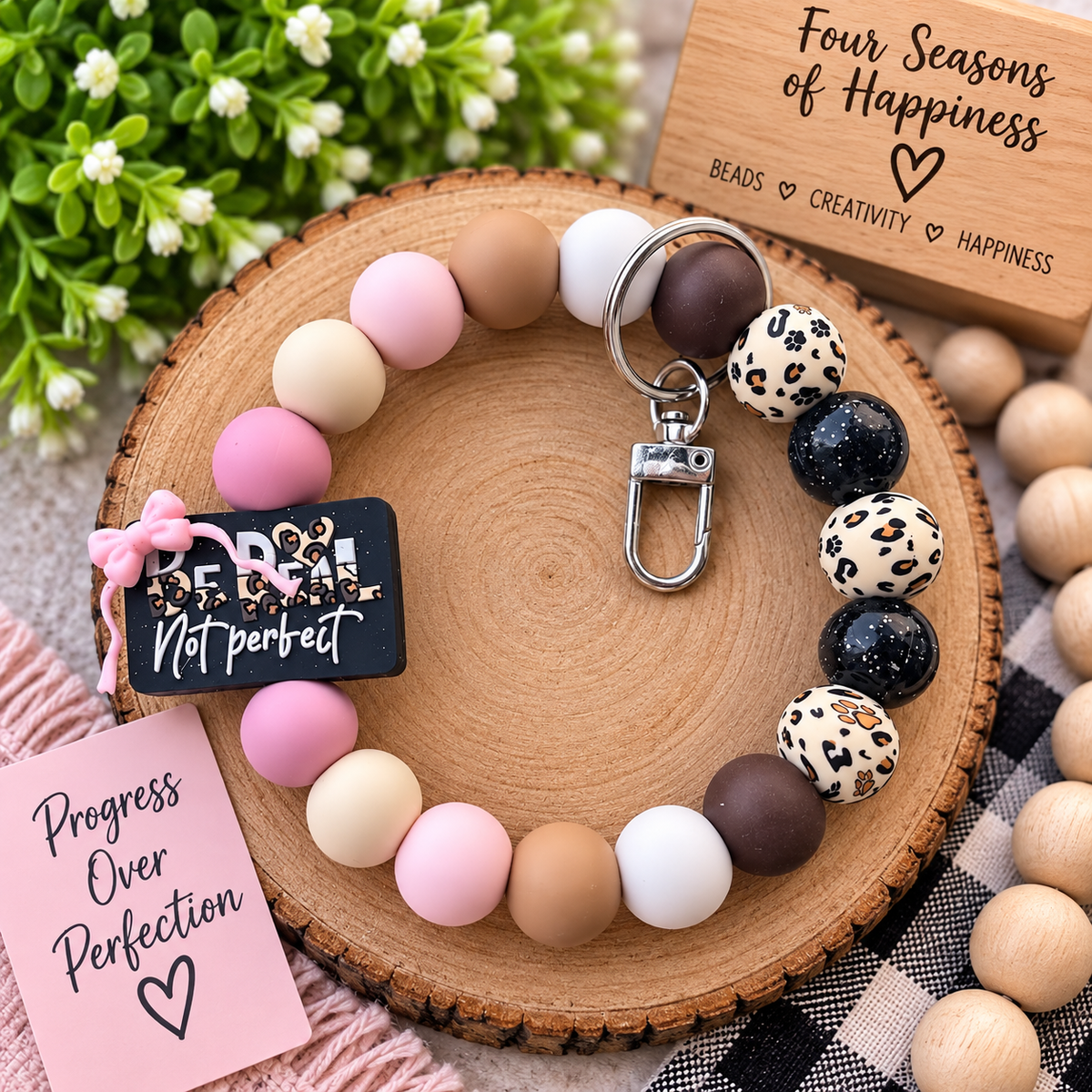 Perfectly Wild Wristlet – Leopard Silicone Bead DIY Kit or Premade Wristlet | FSOH