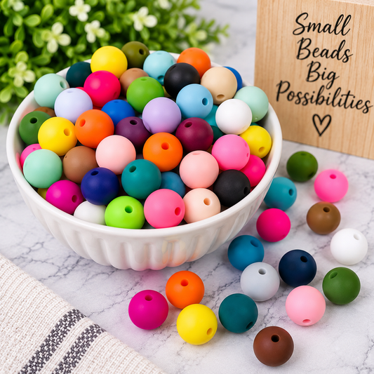 15mm Mixed Color Silicone Beads – 120, 240 or 500 Count Bulk Bags | FSOH