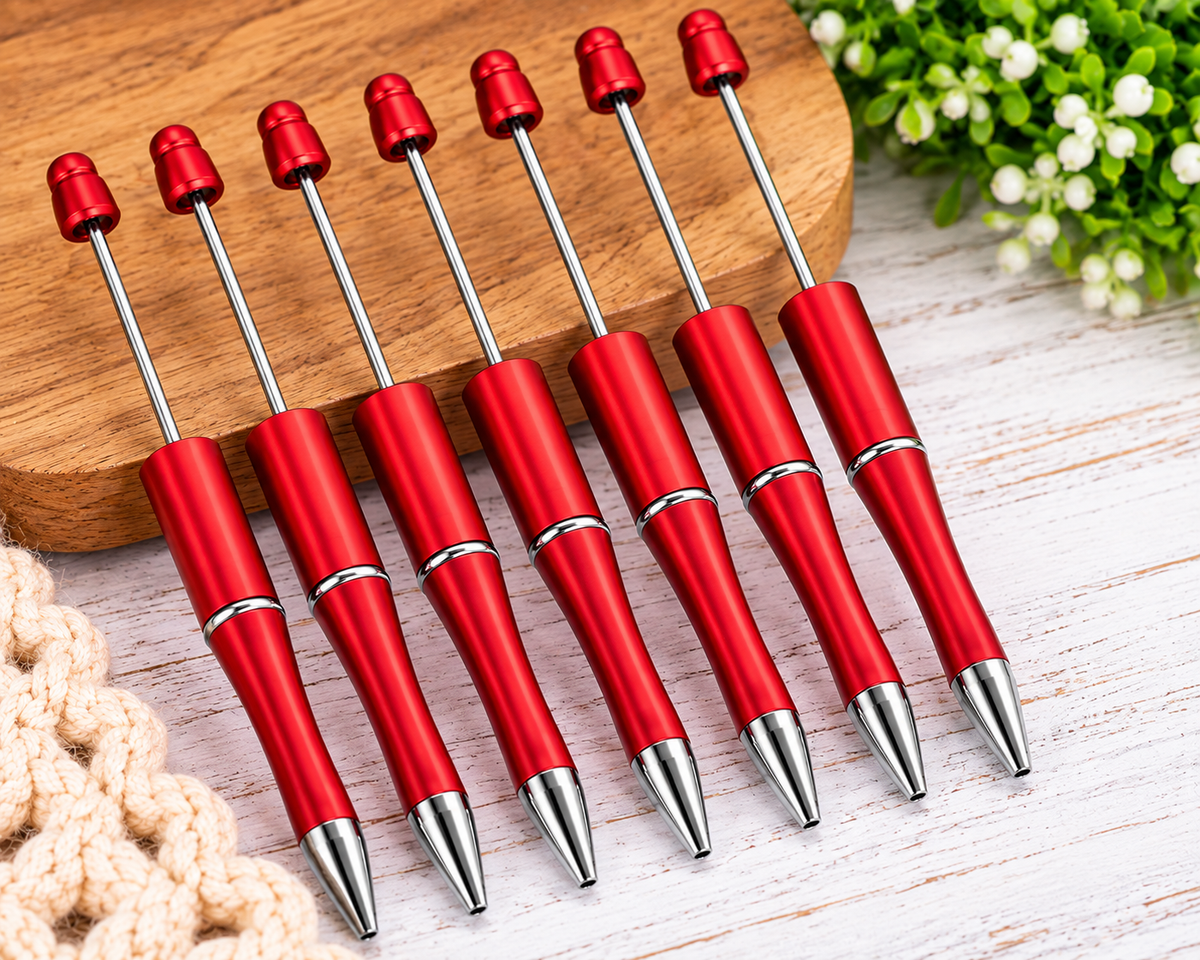 Crimson Kiss Red Beadable Pen | DIY Bead Pen