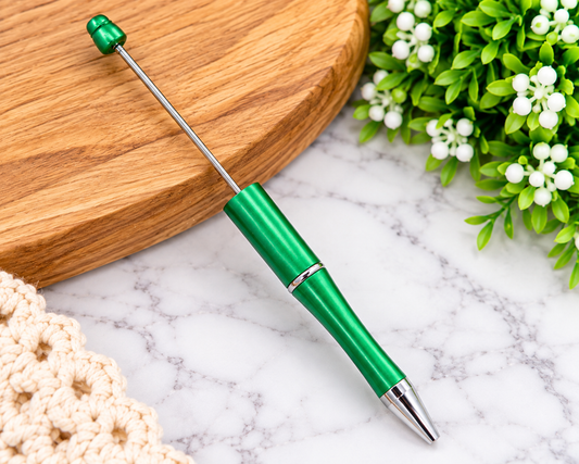 Emerald Glow Green Beadable Pen | DIY Bead Pen