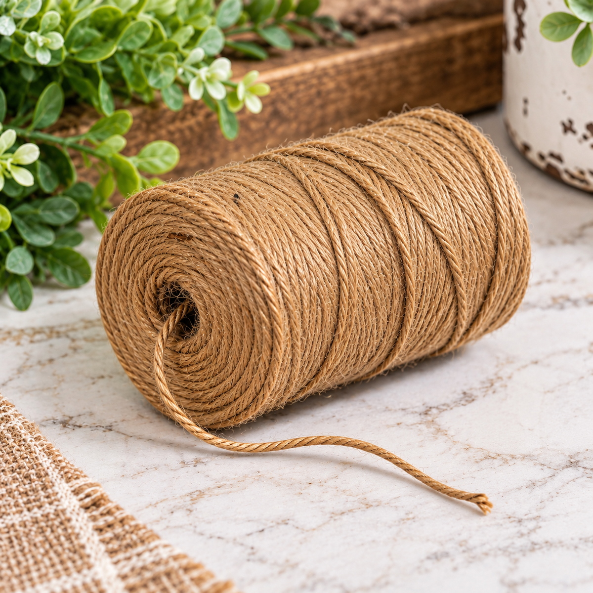 Natural Jute Twine String – 2mm Thick | 6,000 Feet | Rustic Crafting & DIY Supplies