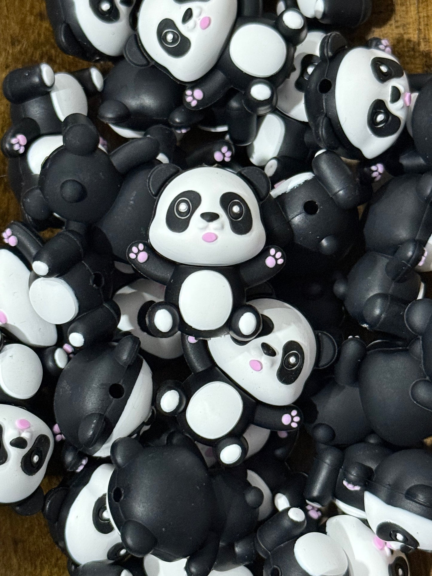 3D Panda Silicone Focal Bead