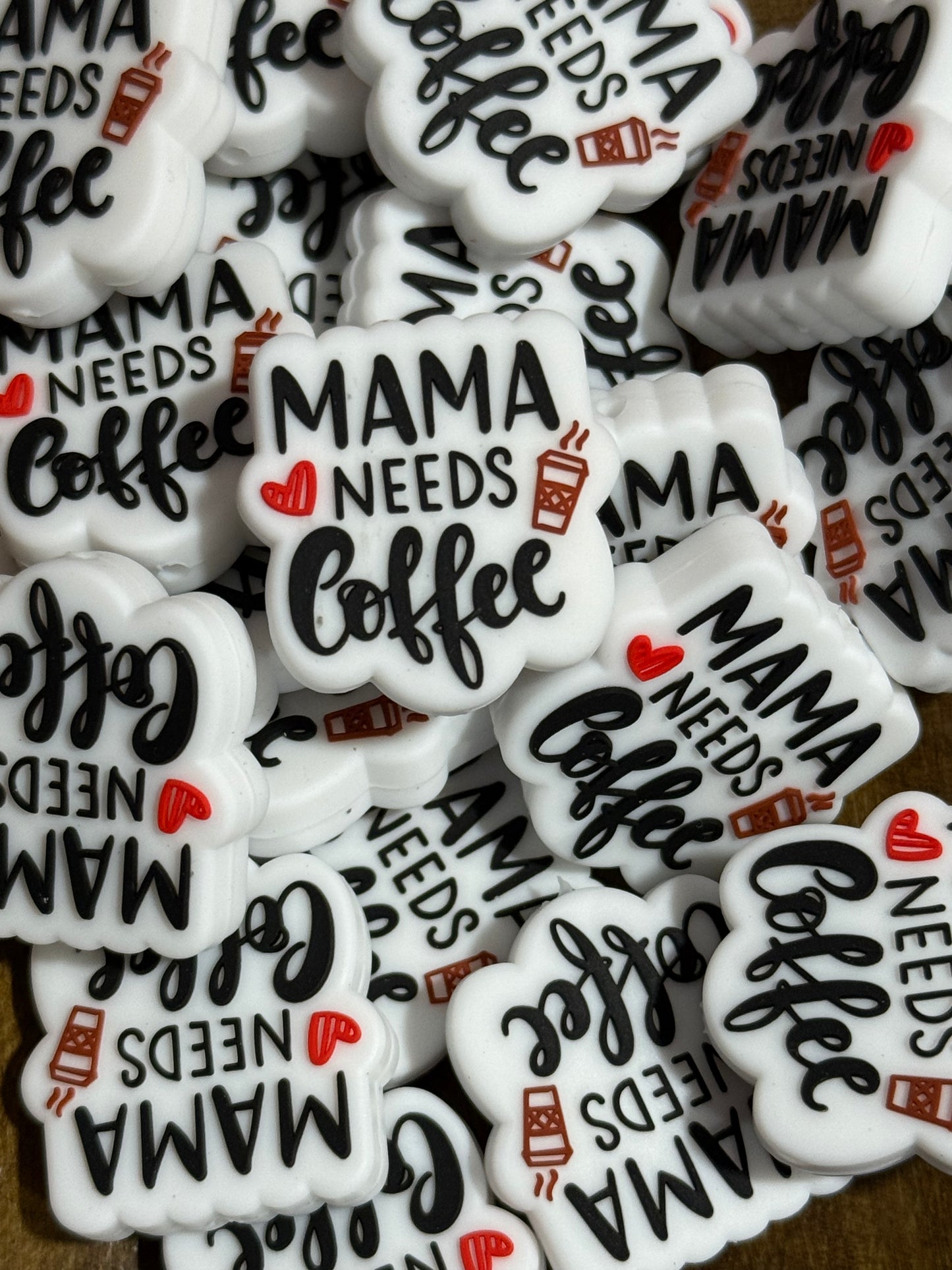“Mama Needs Coffee” Silicone Focal Bead