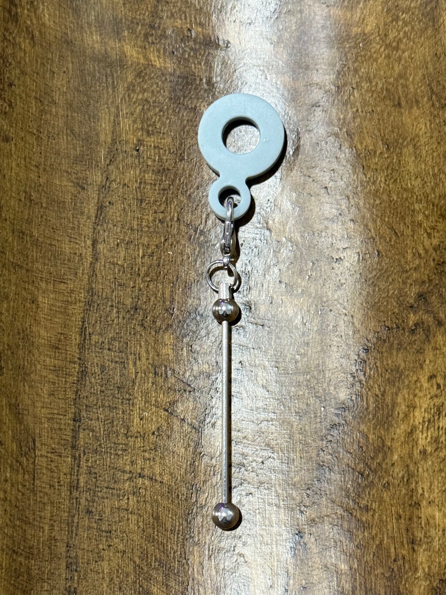 Silicone Blank Bead-able Straw Charm Multiple Color Options