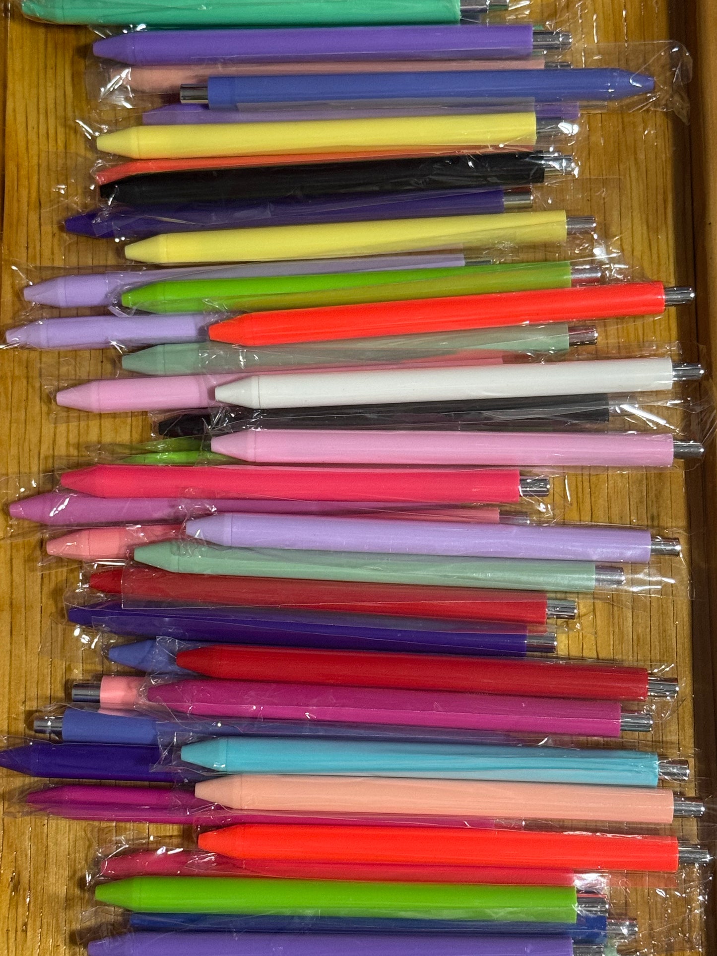 Blank Plastic Pens for UV DTF Wraps – Pack of 5 Mixed Color Customizable Ink Pens for Crafting & Small Business