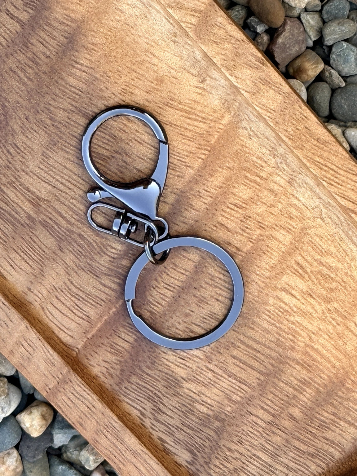 Gunmetal lobster claw keychains with split rings for keychains, bag charms, wristlets, and DIY craft accessories