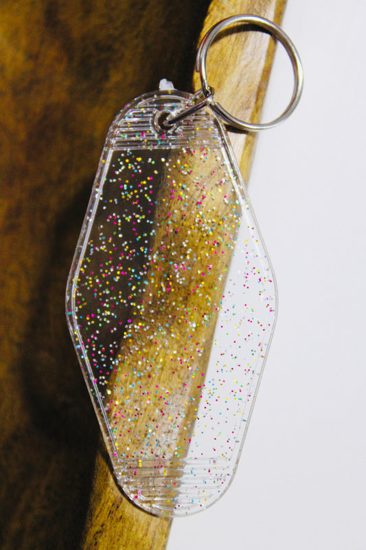 Plastic Hotel Blank Keychain Multiple Color Options