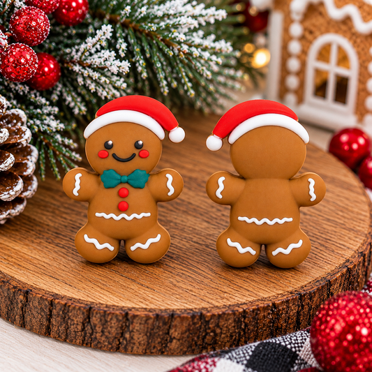 Sir Ginger Snickerdoodle | Christmas Gingerbread Man Silicone Focal Bead