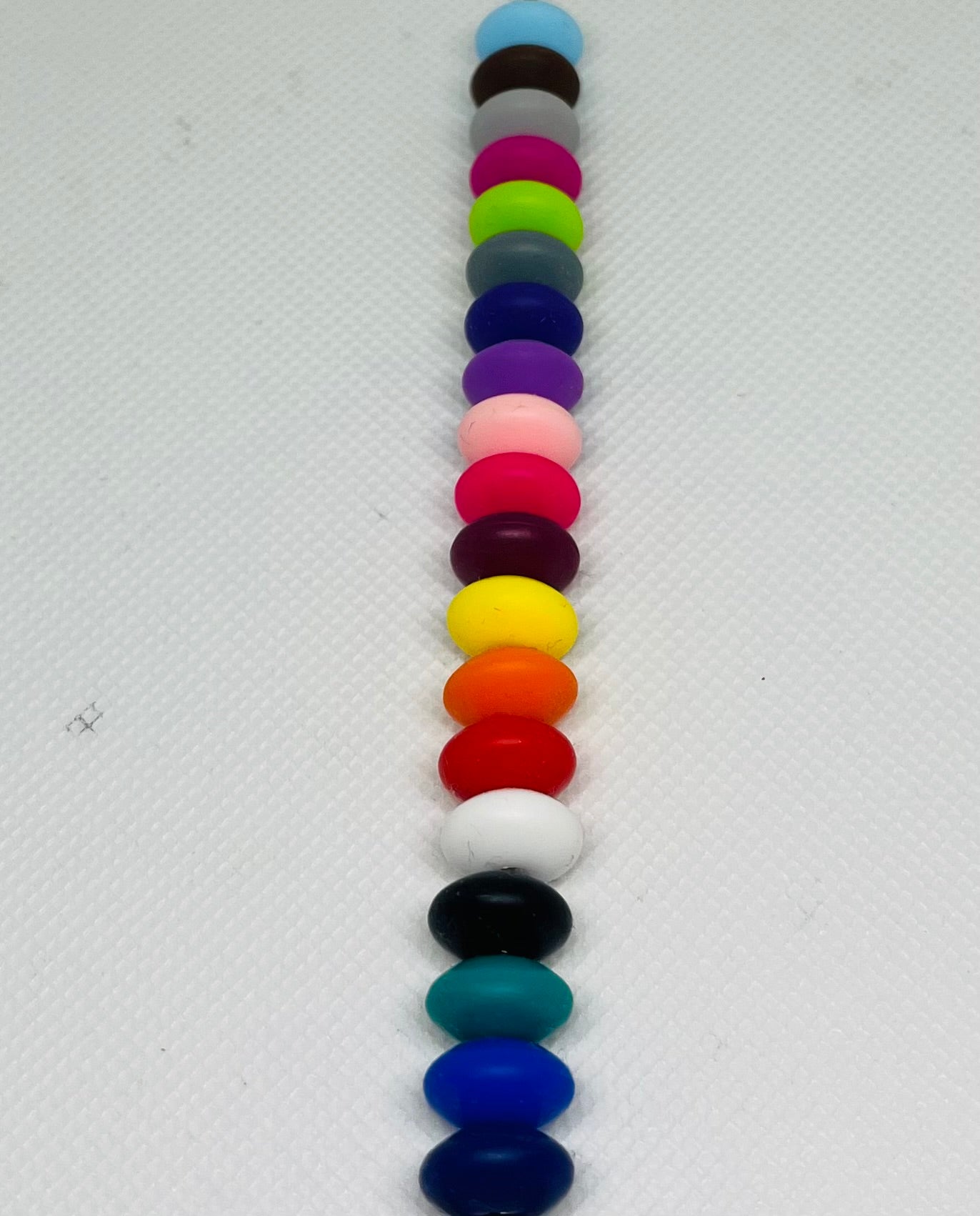 Pack Of 12mm Lentil Silicone Spacer Bead Pen Beading Mixed  Multi Color Neutral Colors Crafting