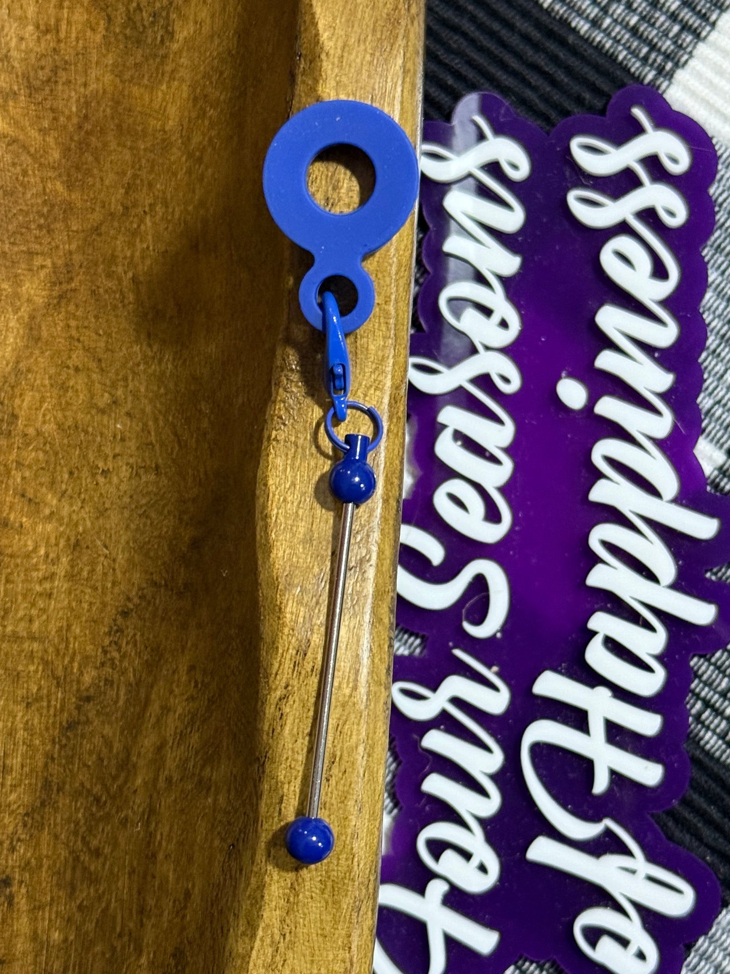 Silicone Blank Bead-able Straw Charm Multiple Color Options