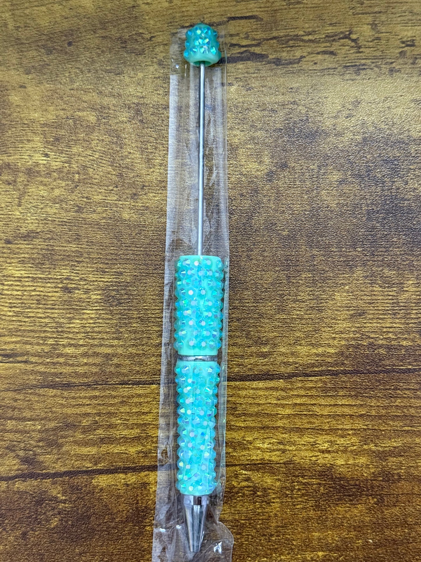 Rhinestone Beadable Pen | Sparkle Beaded Pen with Removable Top – Multiple Colors Available
