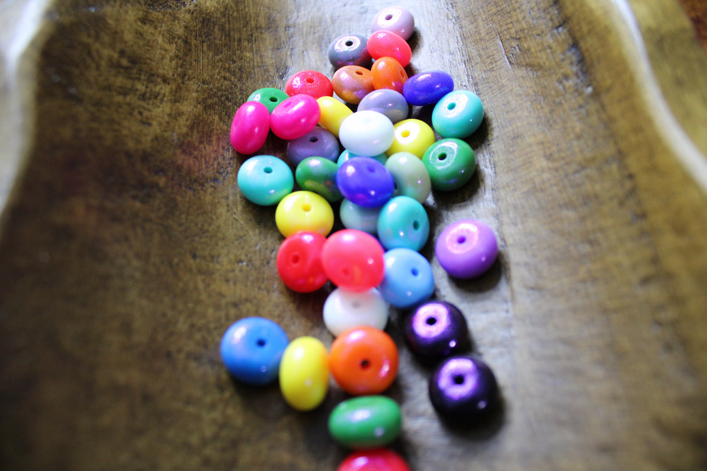 14mm Opal Abacus Silicone Spacer Bead 20 Count Bag