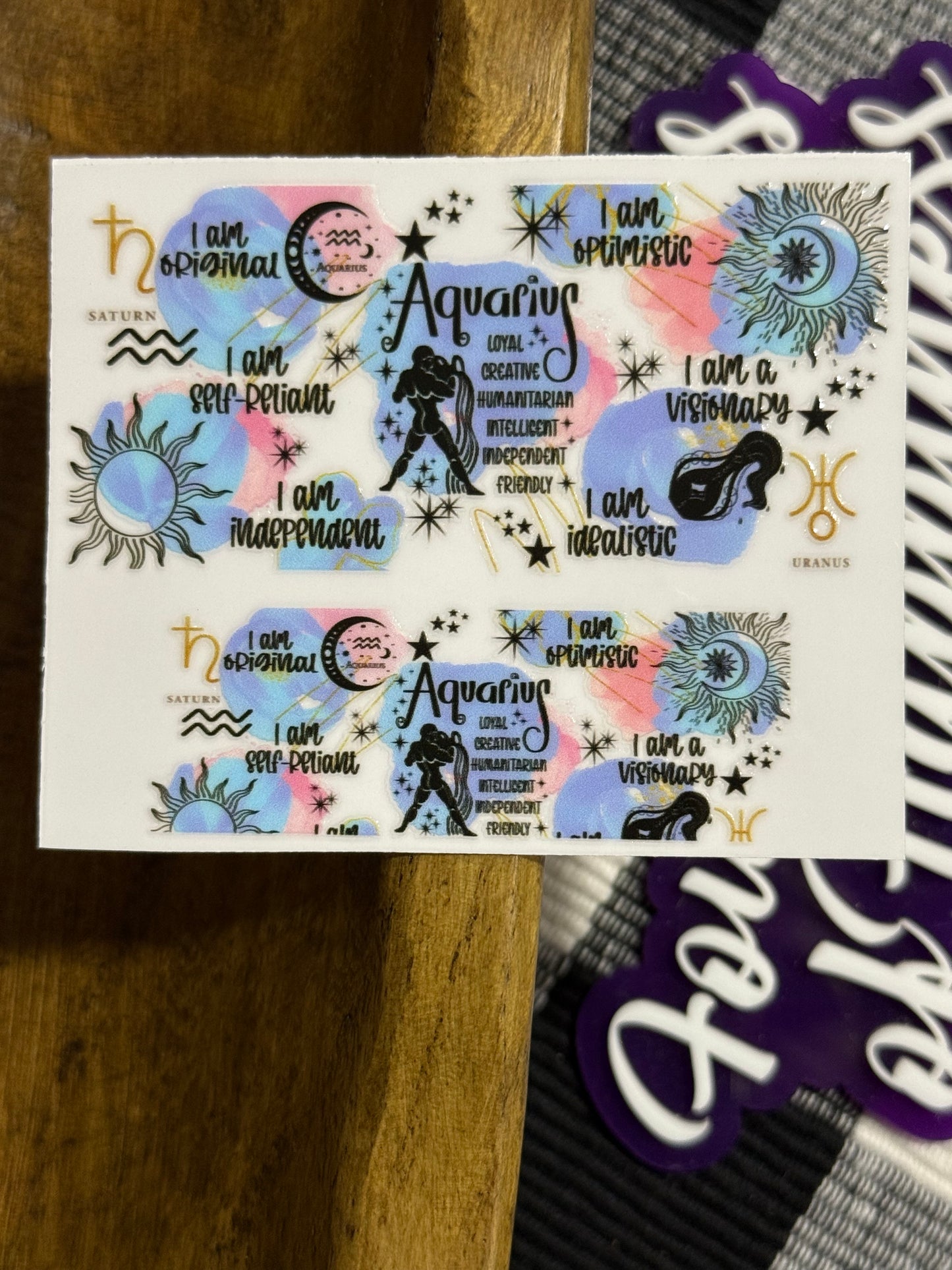 Mini Keychain Tumbler UVDTF Transfer