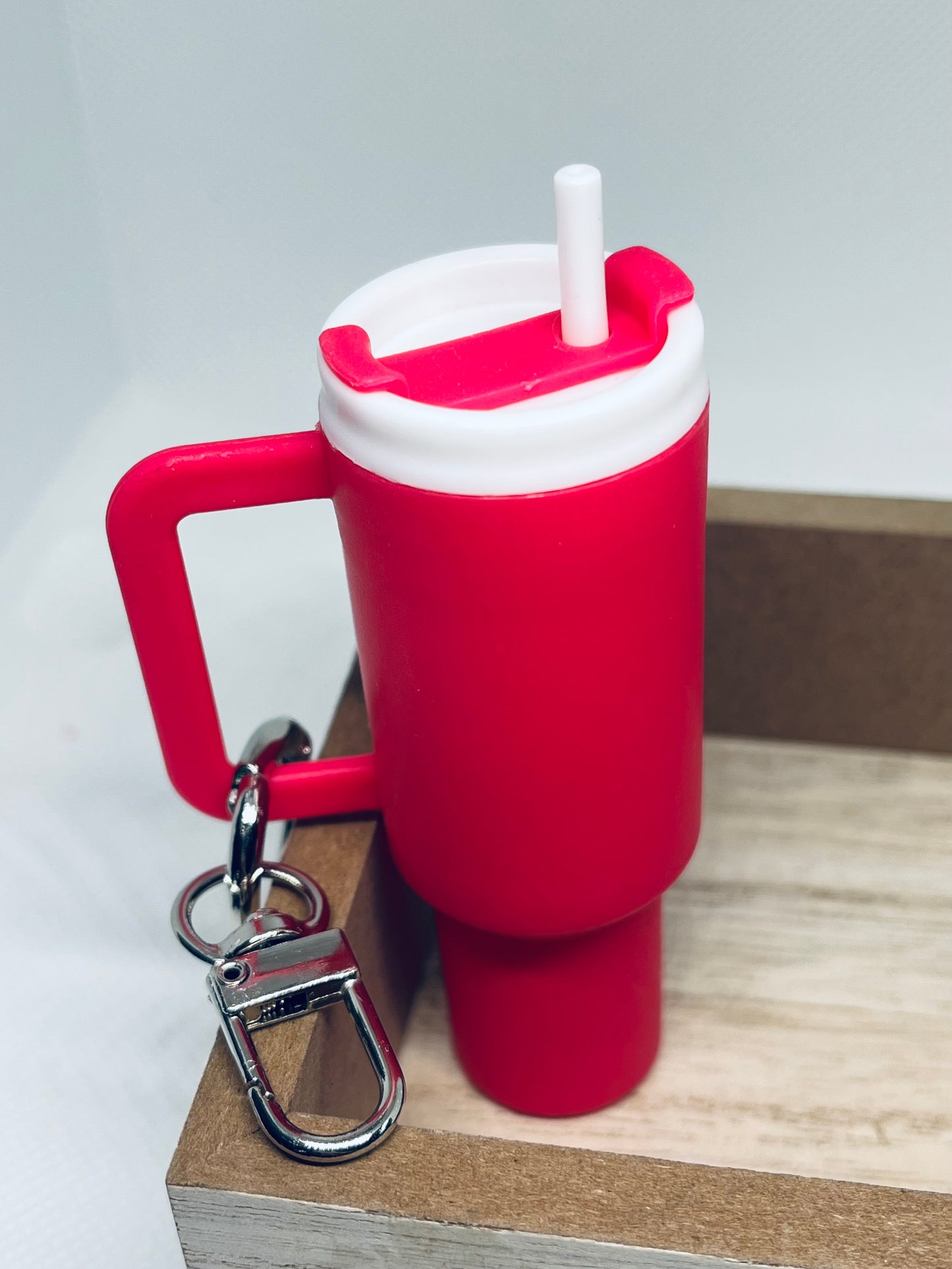 Plastic Mini Keychain Tumbler Removable Top Storage Multiple Color Options