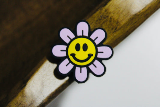 Happy Flower Silicone Focal Bead Multiple Color Options