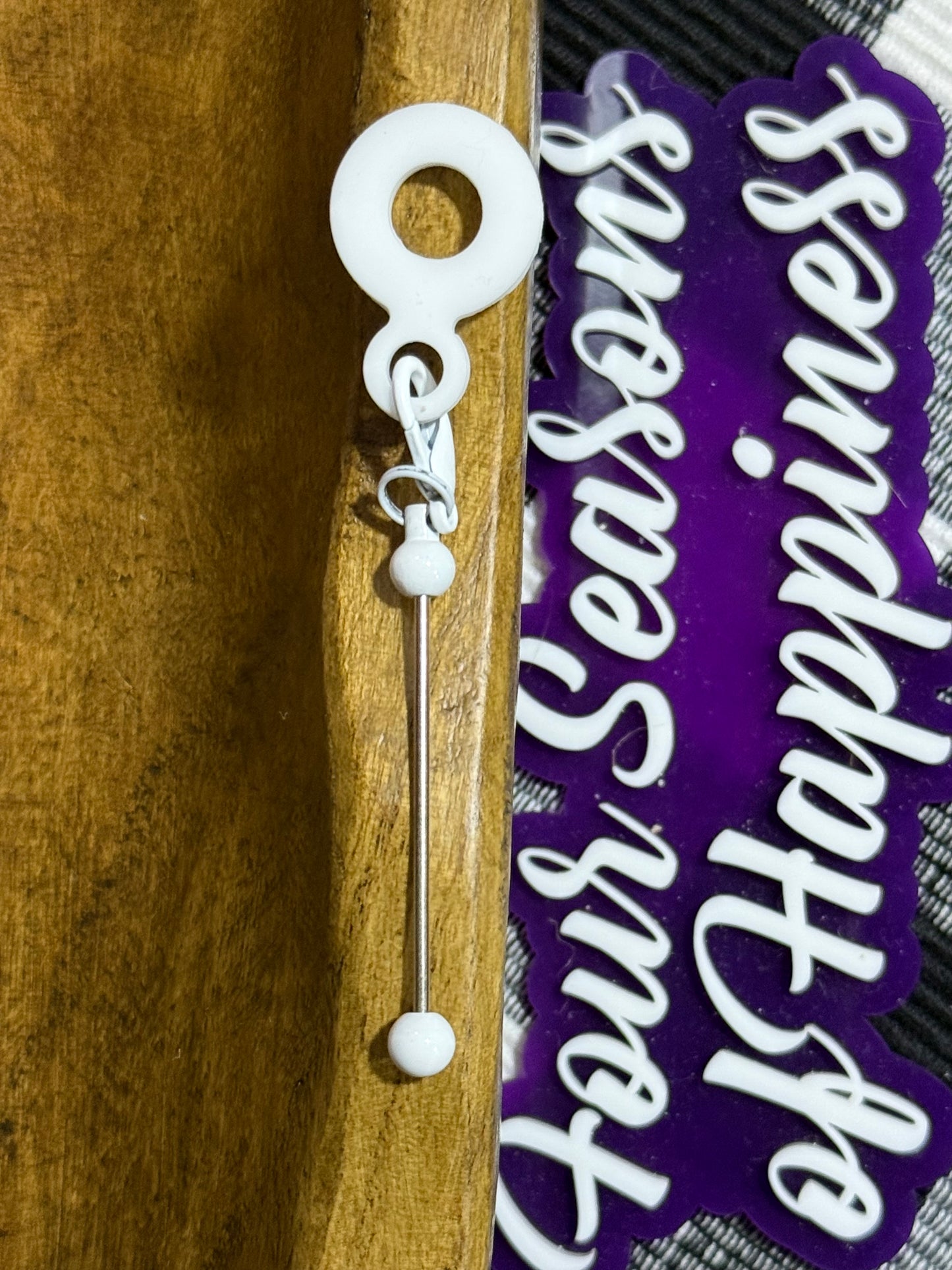 Silicone Blank Bead-able Straw Charm Multiple Color Options