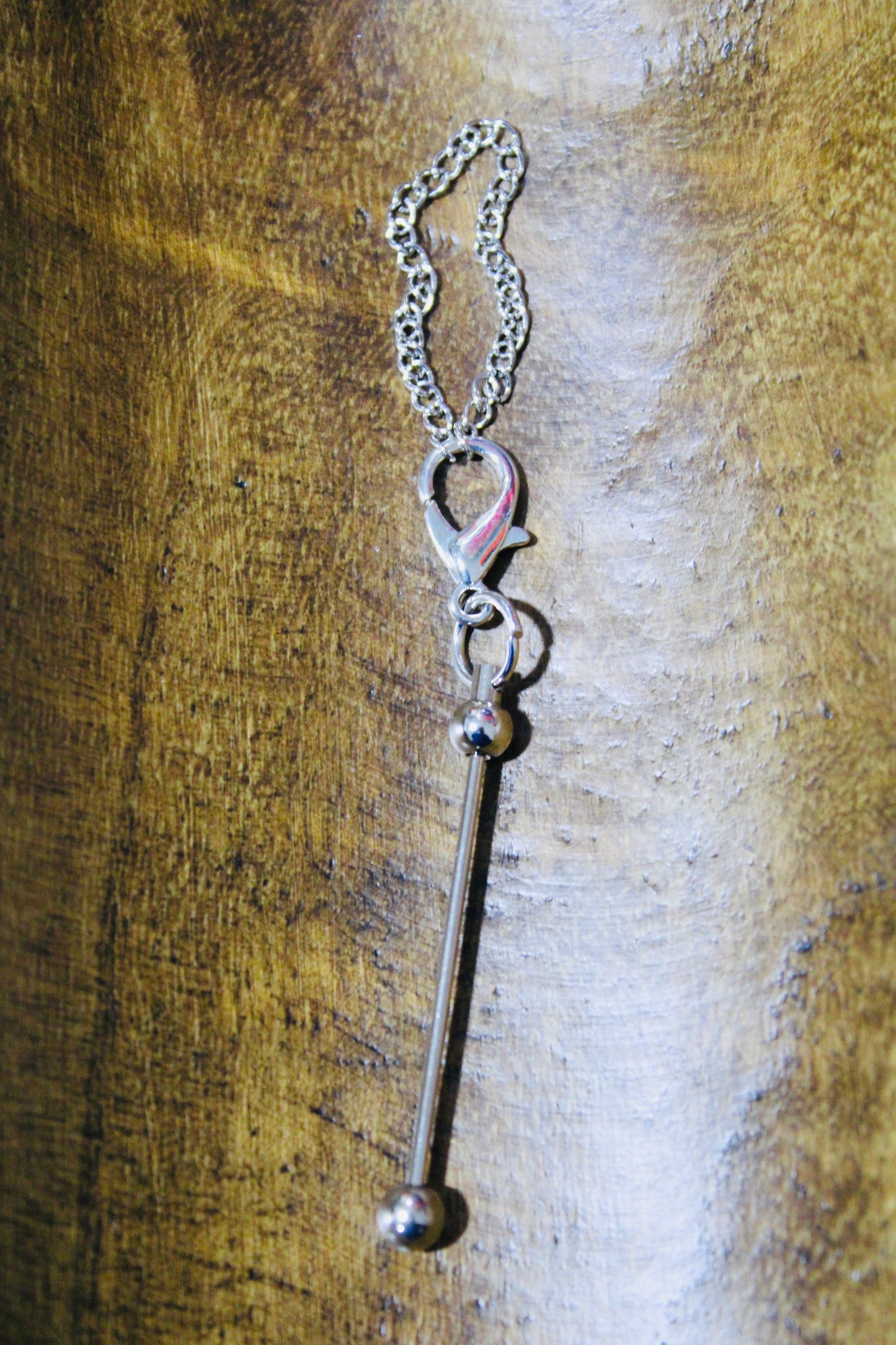 Chain Cup Charm Bead-able Silver