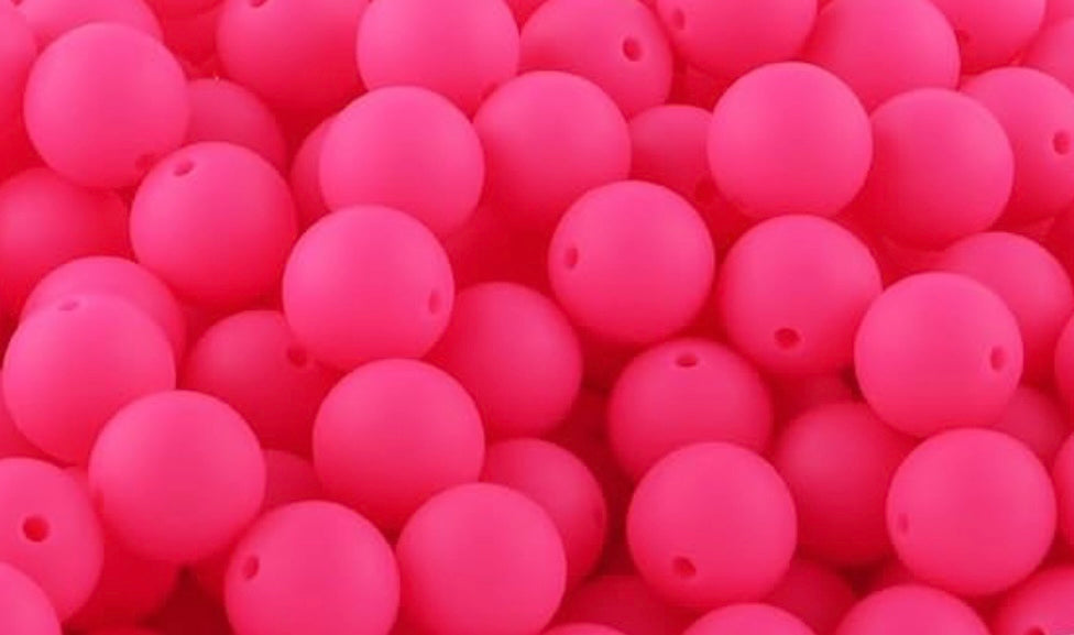 40 Count 12mm Silicone Bead Bag /Multicolor/Pen Beading/Crafting