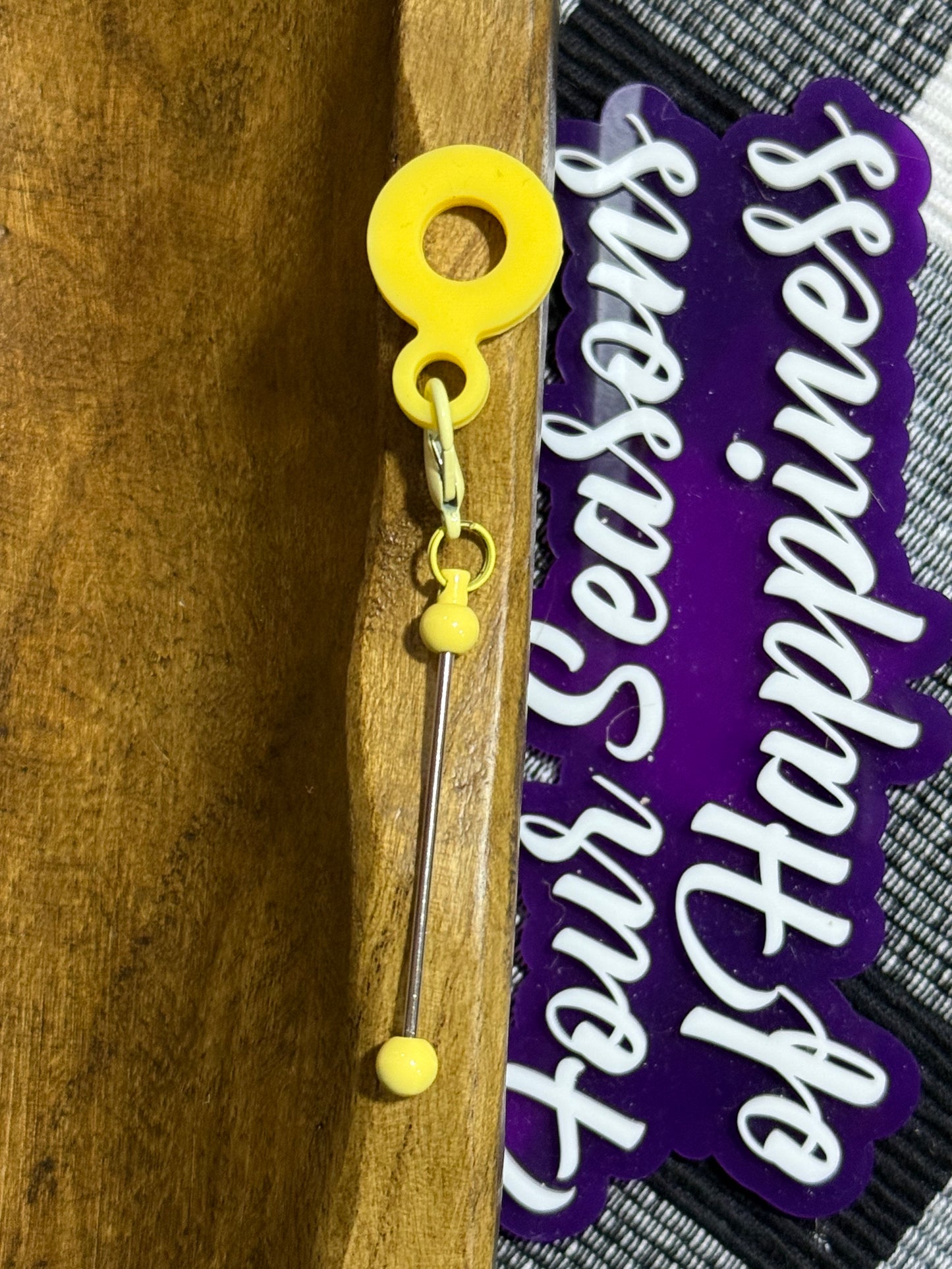 Silicone Blank Bead-able Straw Charm Multiple Color Options