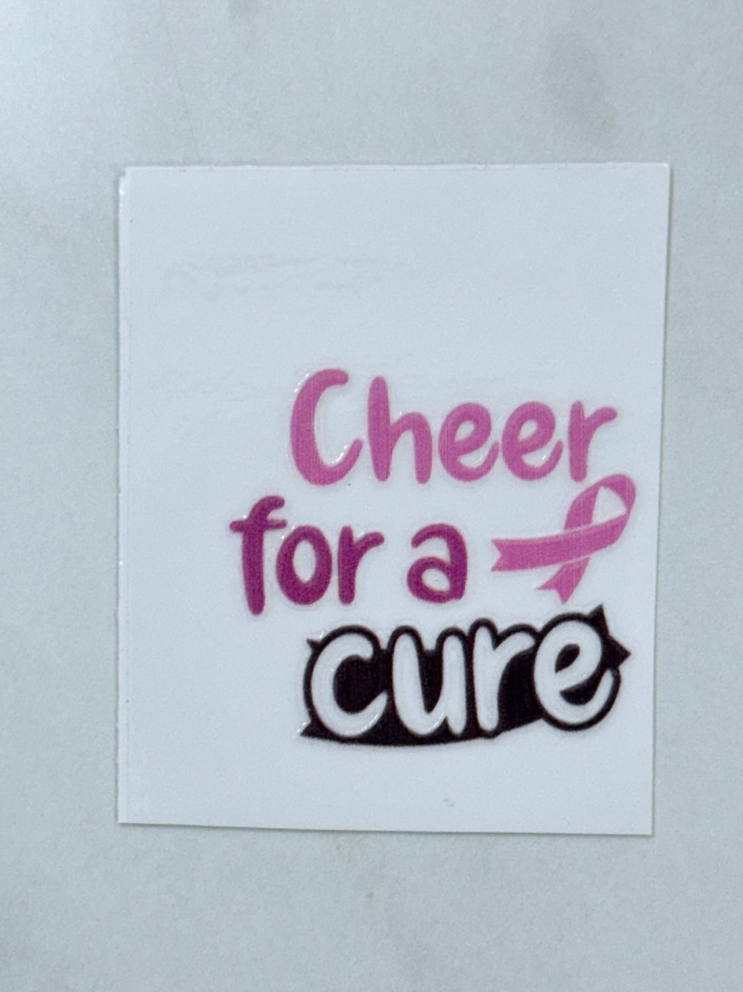 2x2 Breast Cancer Awareness UV DTF Decal – Fighters, Survivors & Hope