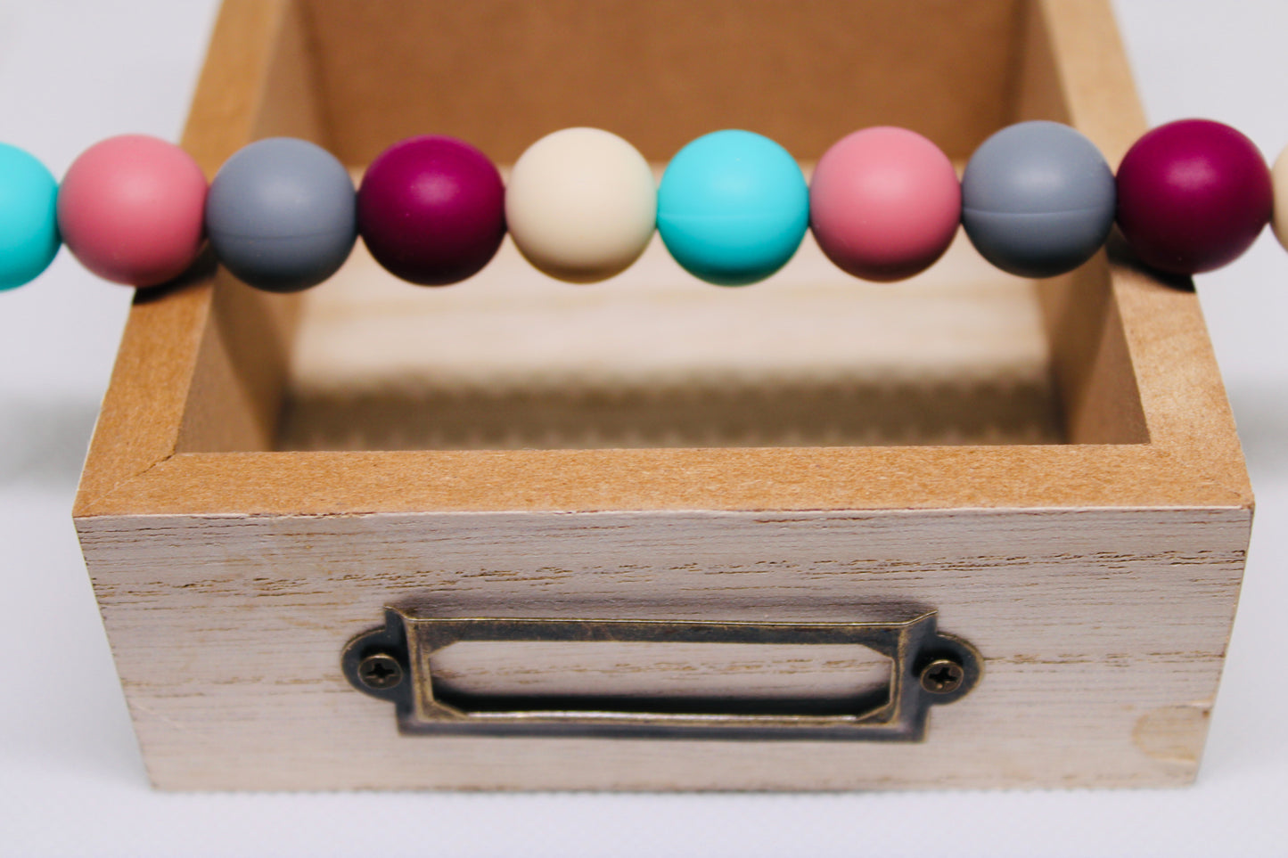 Serenity Bead Mix 60 Count 15mm Silicone Bead Mix Dim Gray Wine Sand Turquoise Dark Pink