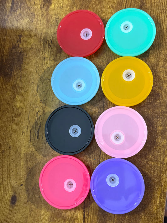 Reusable Tumbler Cup Lids – Replacement Cup Lids with Straw Slot | Multiple Color Options
