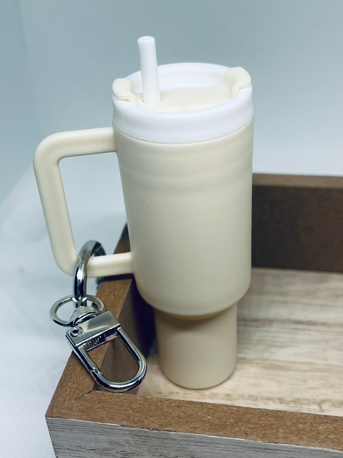 Plastic Mini Keychain Tumbler Removable Top Storage Multiple Color Options