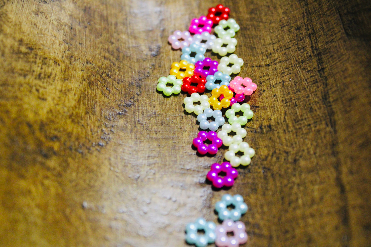 8mm Bubble Mini Mixed Color 50 Count Spacer Bead