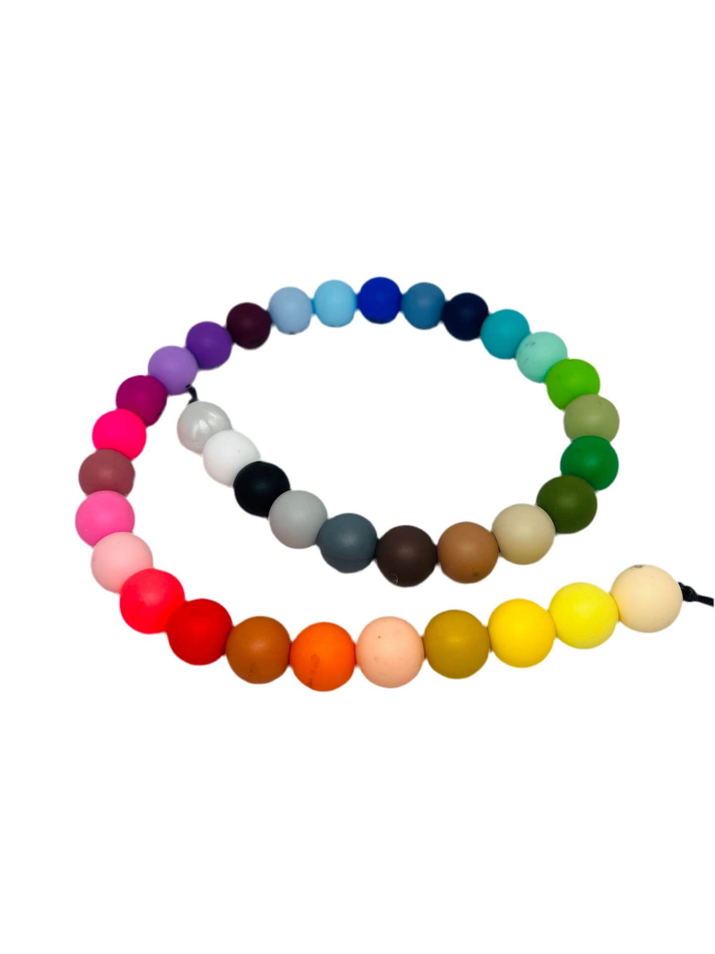 60 Count 15mm Silicone Bead Multicolor Mix Bag/Pen Beading/Crafting/Wristlet/Jewelry