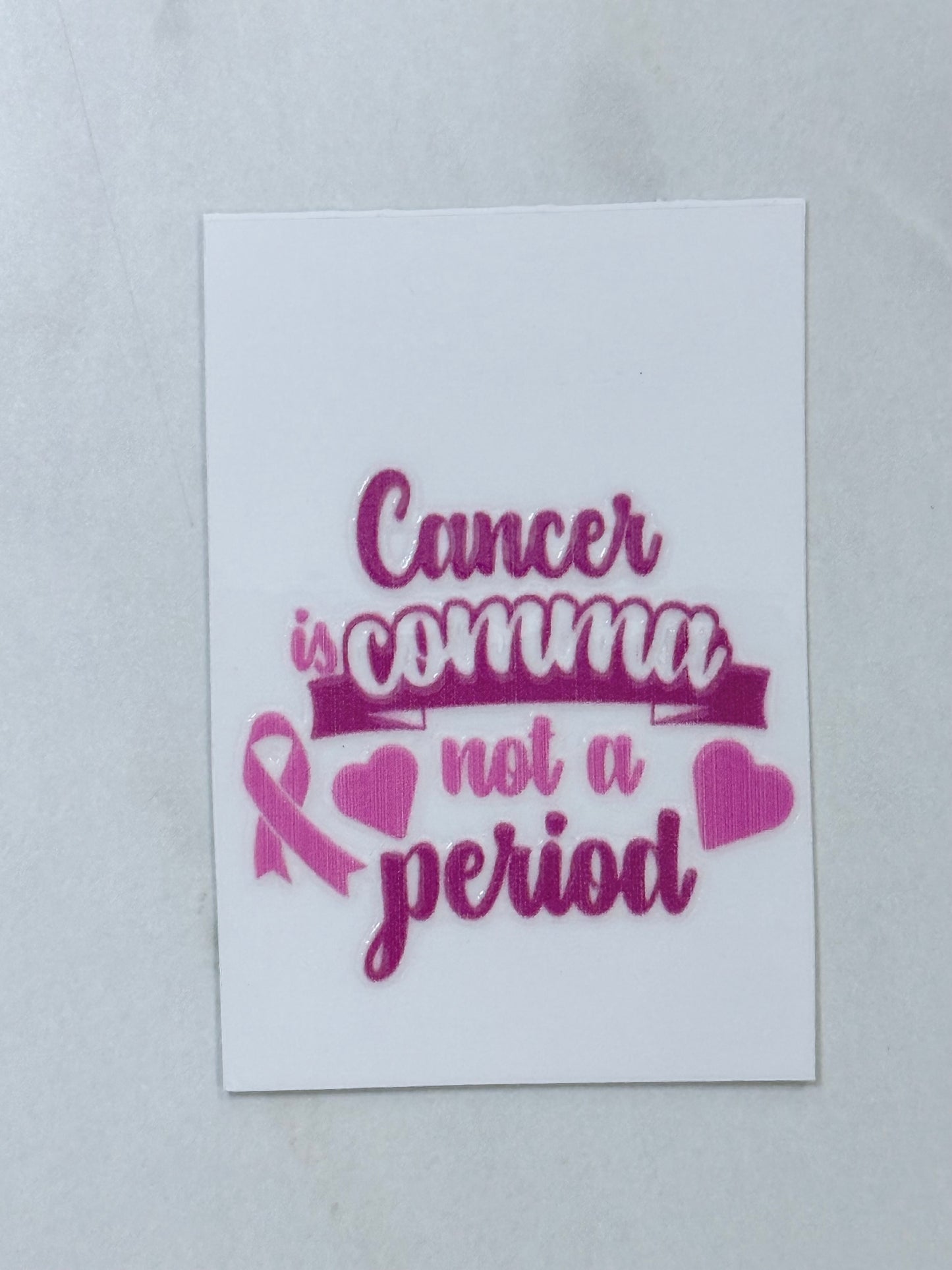 2x2 Breast Cancer Awareness UV DTF Decal – Fighters, Survivors & Hope