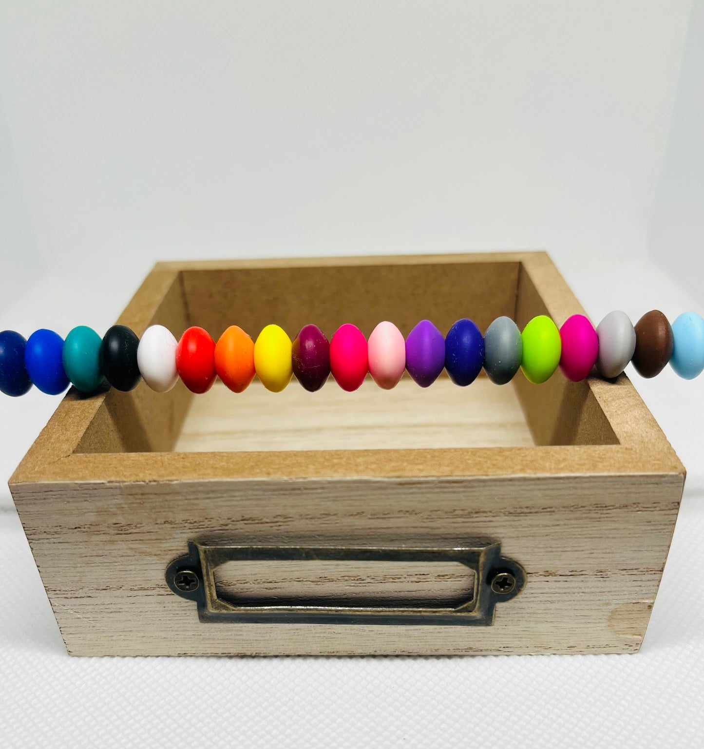 Pack Of 12mm Lentil Silicone Spacer Bead Pen Beading Mixed  Multi Color Neutral Colors Crafting