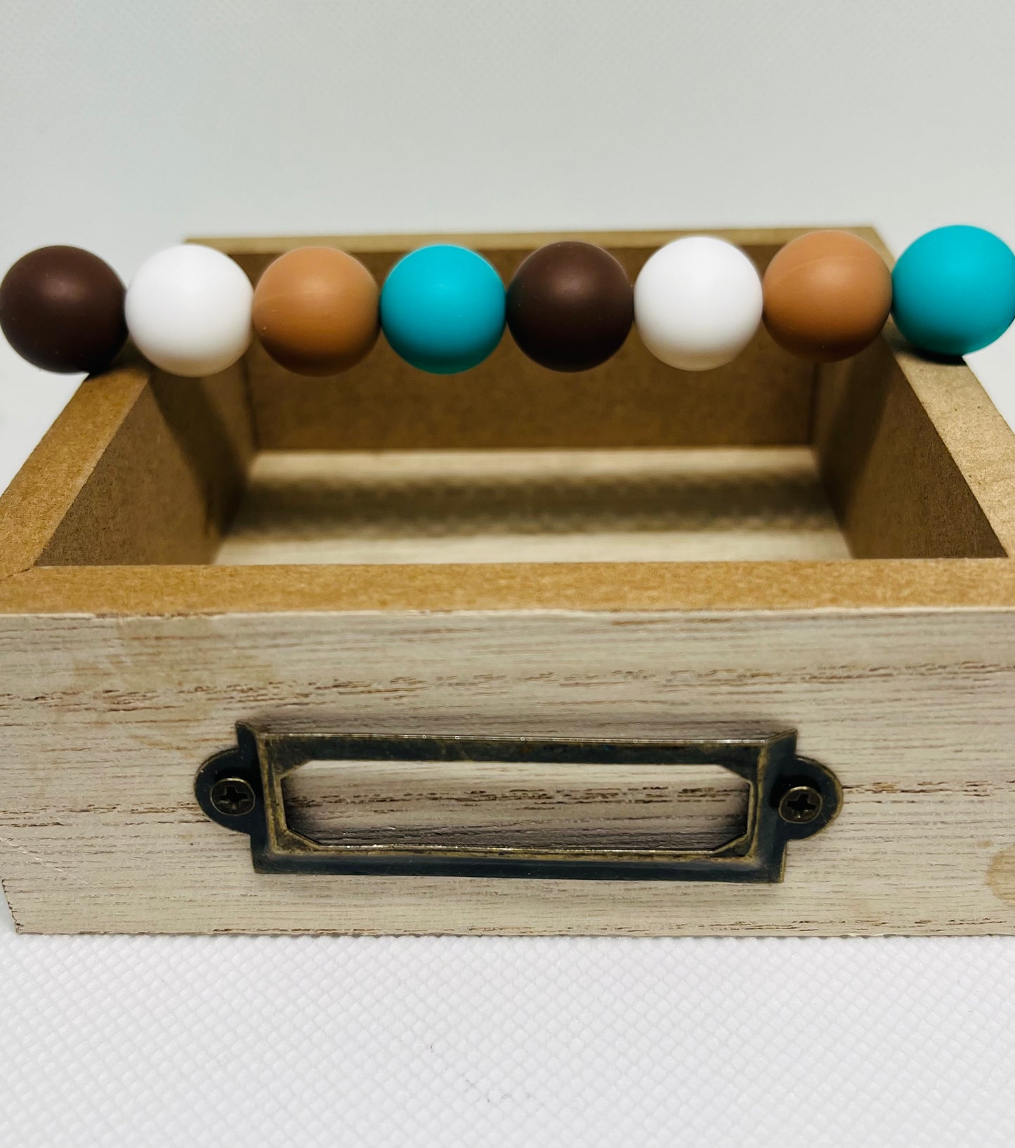 Dream Catcher Bead Mix 60 Count 15mm Silicone Bead Mix Coffee Brown Camel White Turquoise