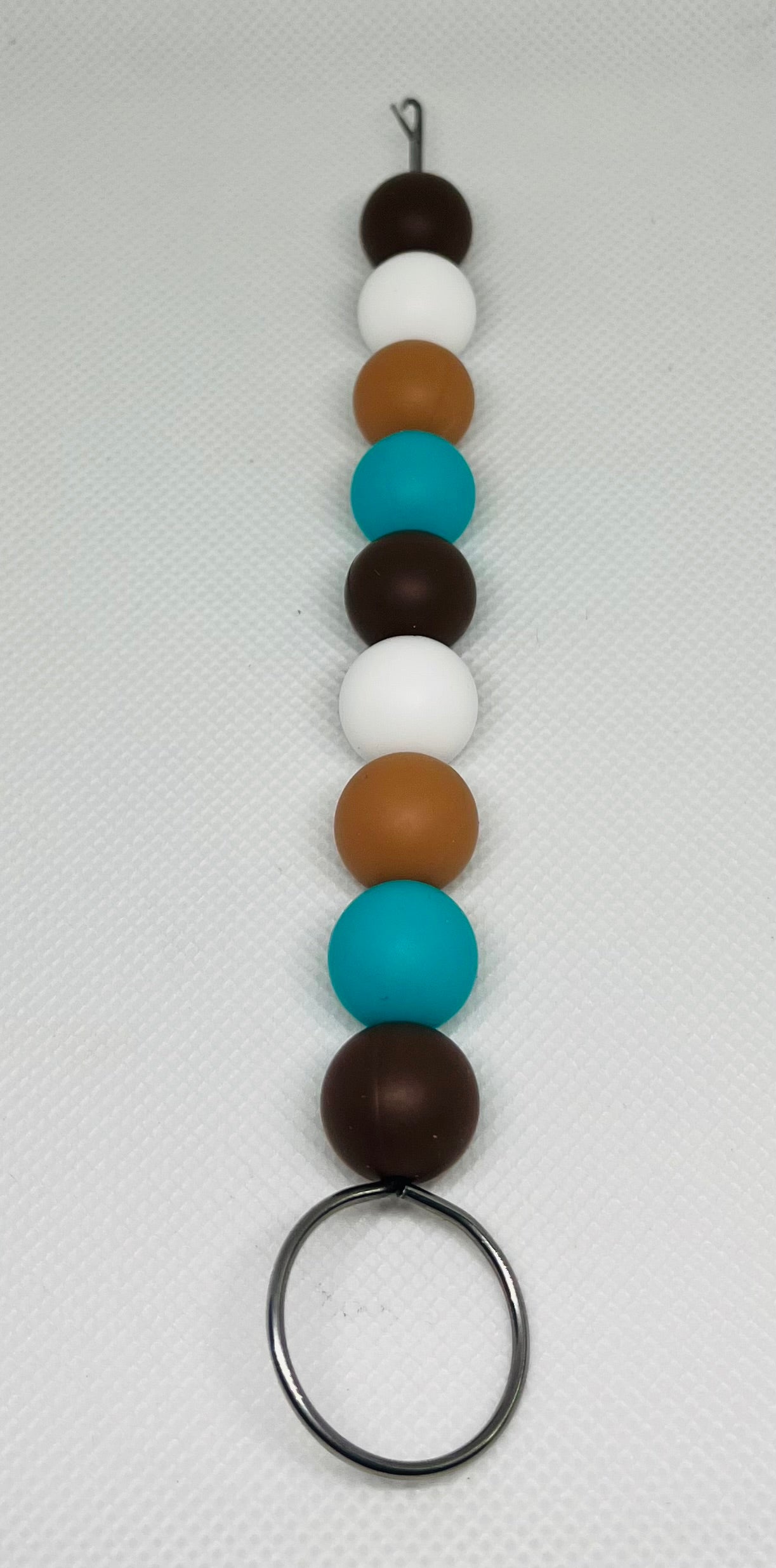 Dream Catcher Bead Mix 60 Count 15mm Silicone Bead Mix Coffee Brown Camel White Turquoise
