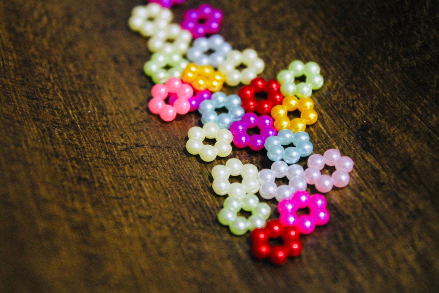 8mm Bubble Mini Mixed Color 50 Count Spacer Bead