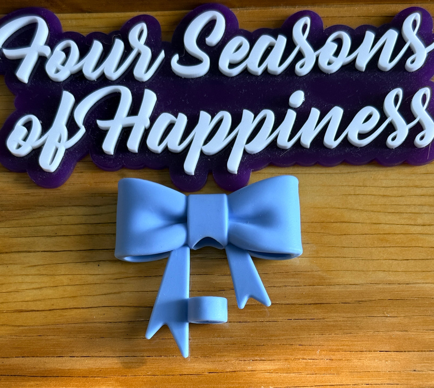 Create Happiness Bow Straw Charms – Silicone Cup Straw Accessories | Four Seasons of Happiness