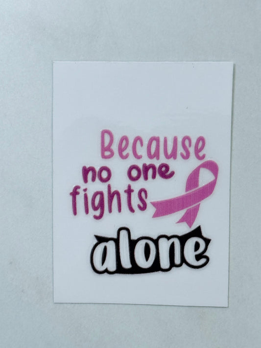 2x2 Breast Cancer Awareness UV DTF Decal – Fighters, Survivors & Hope