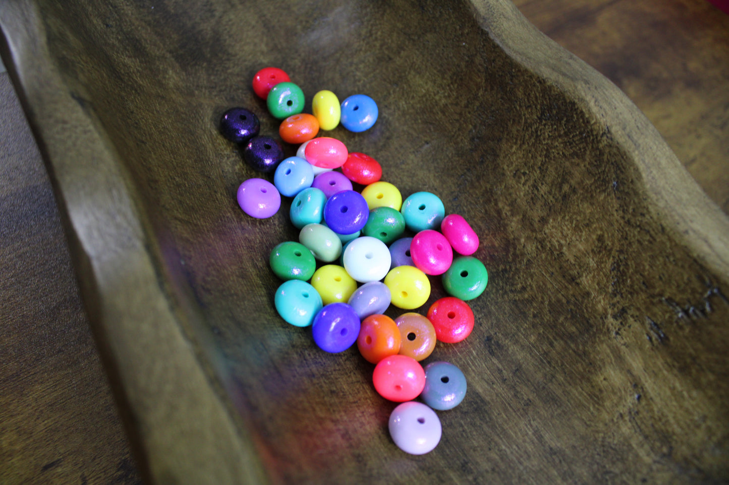 14mm Opal Abacus Silicone Spacer Bead 20 Count Bag